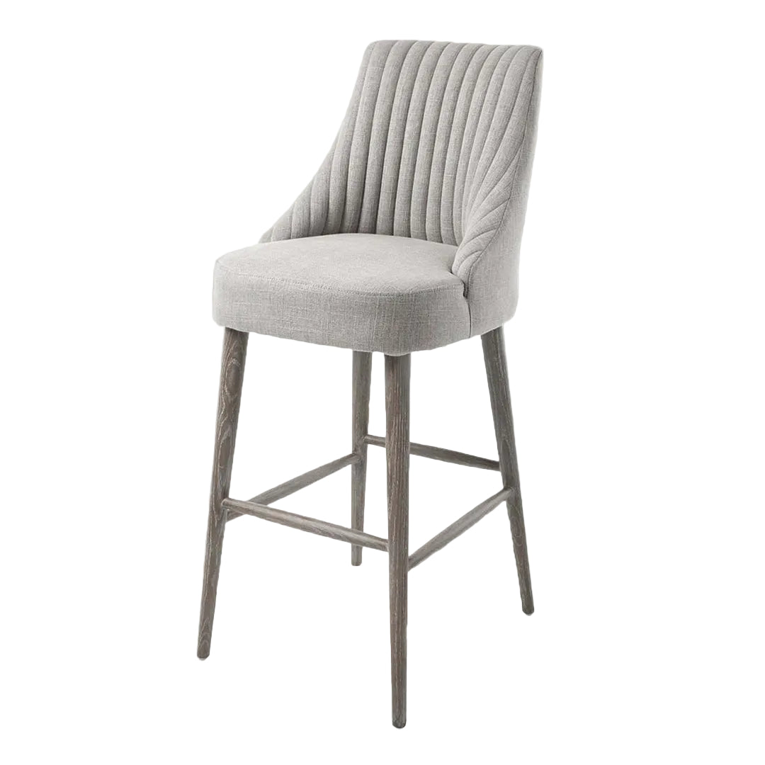 Halwell Bar Stool in antique warm grey — alternative angle