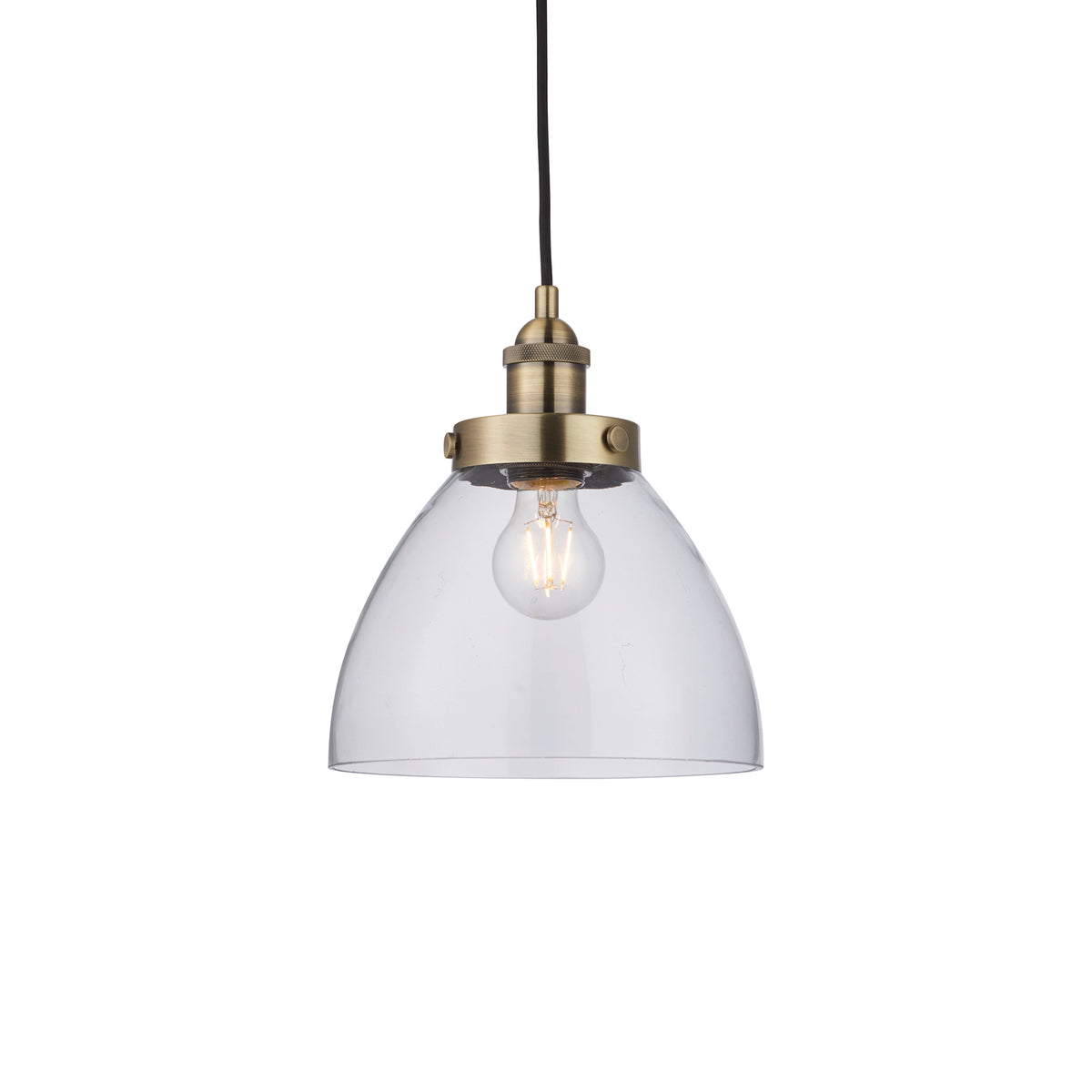 Hansen 1 Pendant Light Antique Brass