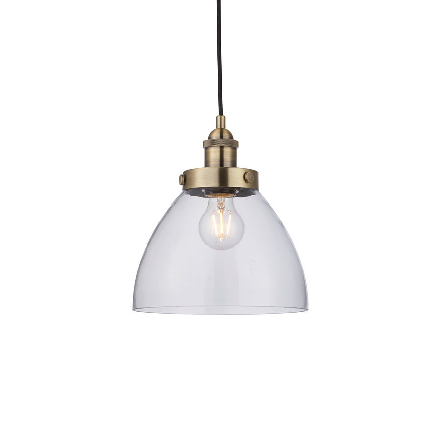 Hansen 1 Pendant Light Antique Brass