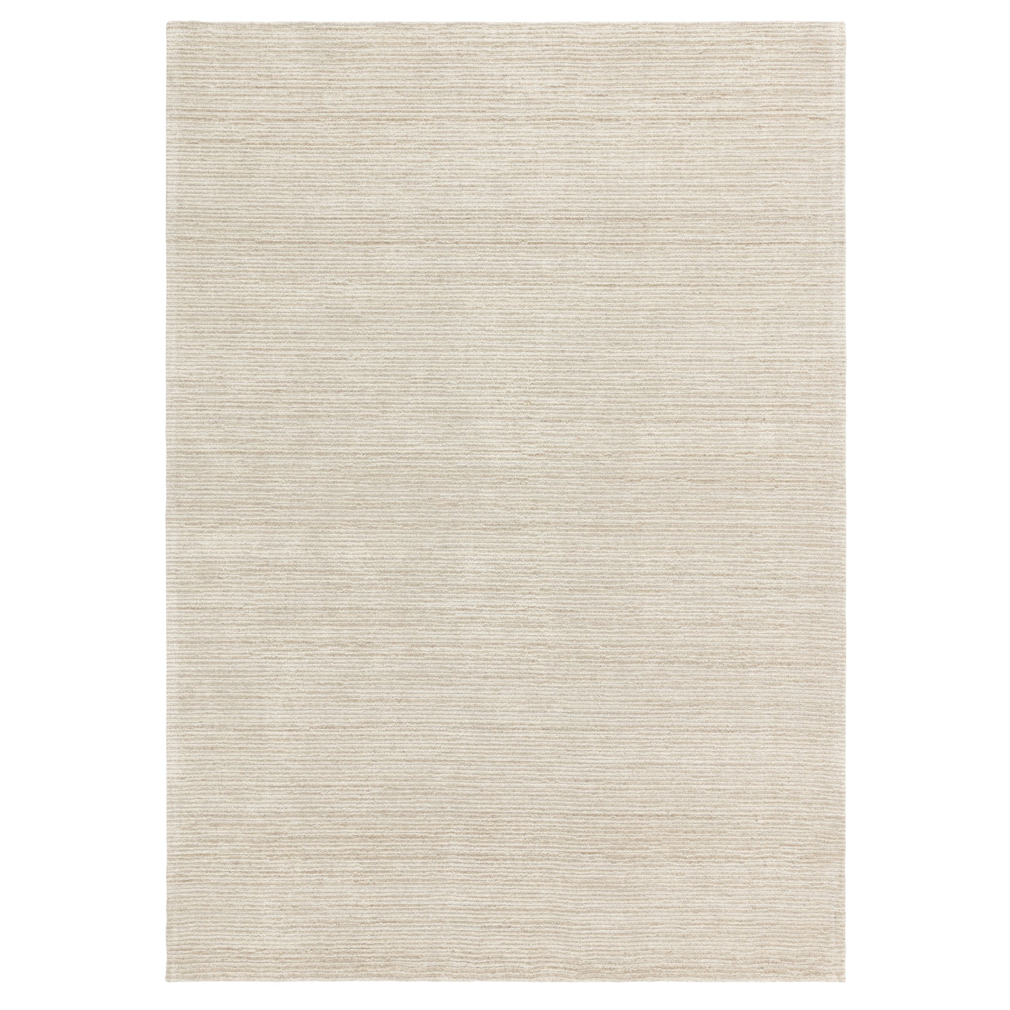 Hazy Putty rug in a neutral tone shown on a white background