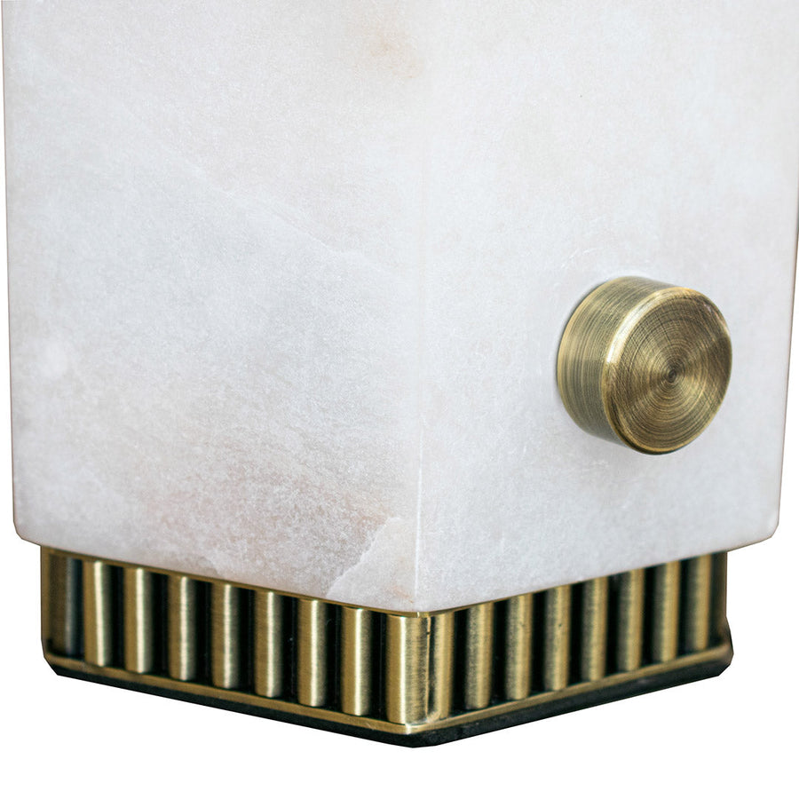 Helena Dimmable Table Lamp in antique brass — detail