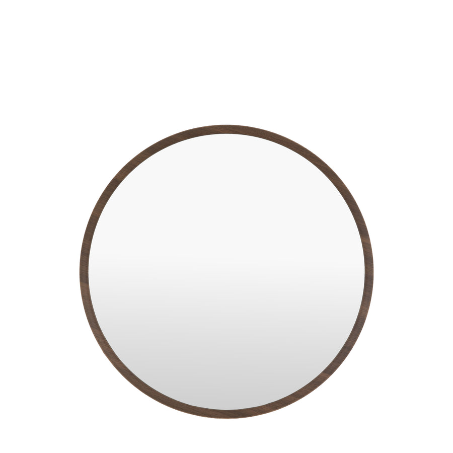 Helsinki Round Mirror Walnut