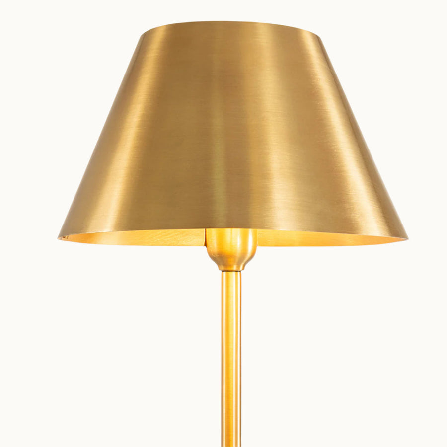 Holston Tall Table Lamp in antique brass — detail