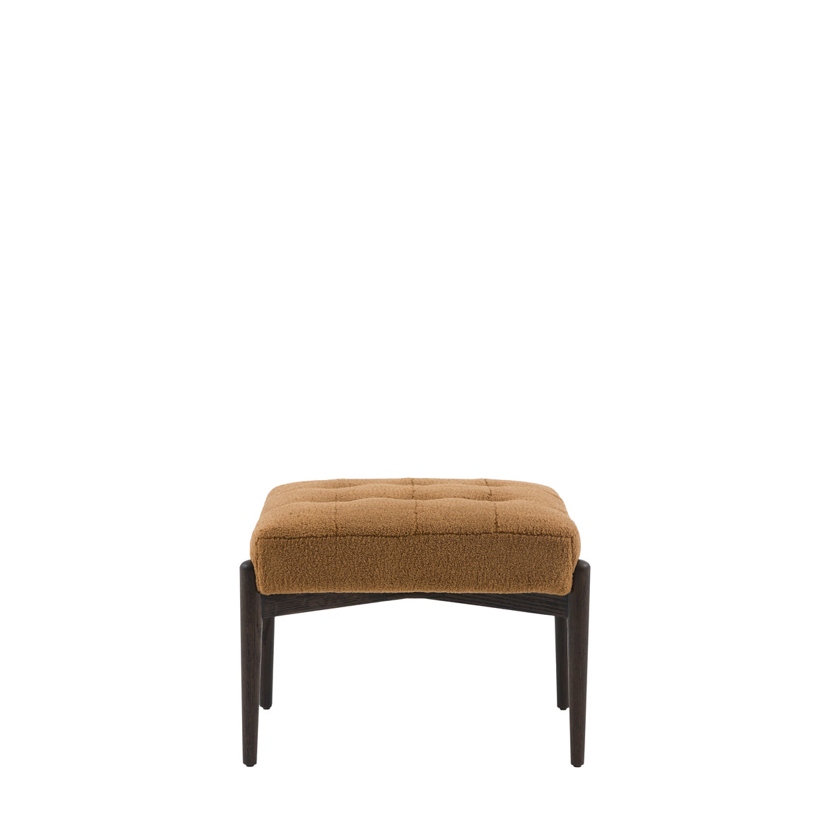 Humber Footstool Ochre Faux Sheepskin