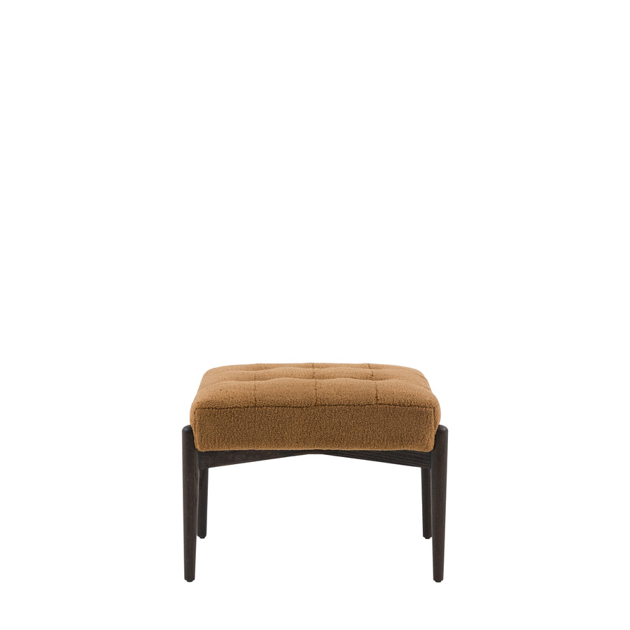 Humber Footstool Ochre Faux Sheepskin