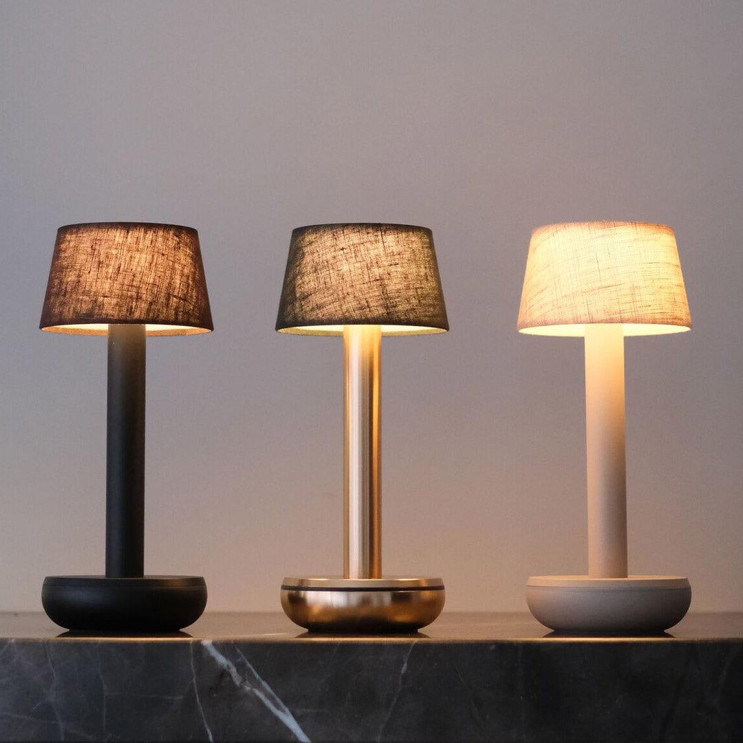 Humble Two Linen Table Lamp - Beige