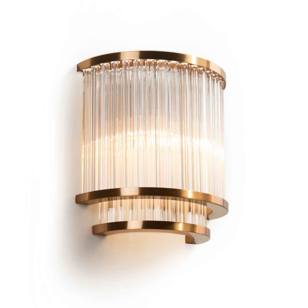 Iona Wall Lamp in antique brass — alternative angle
