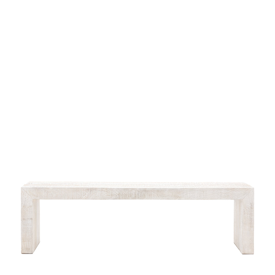 Iowa Dining Bench Whitewash
