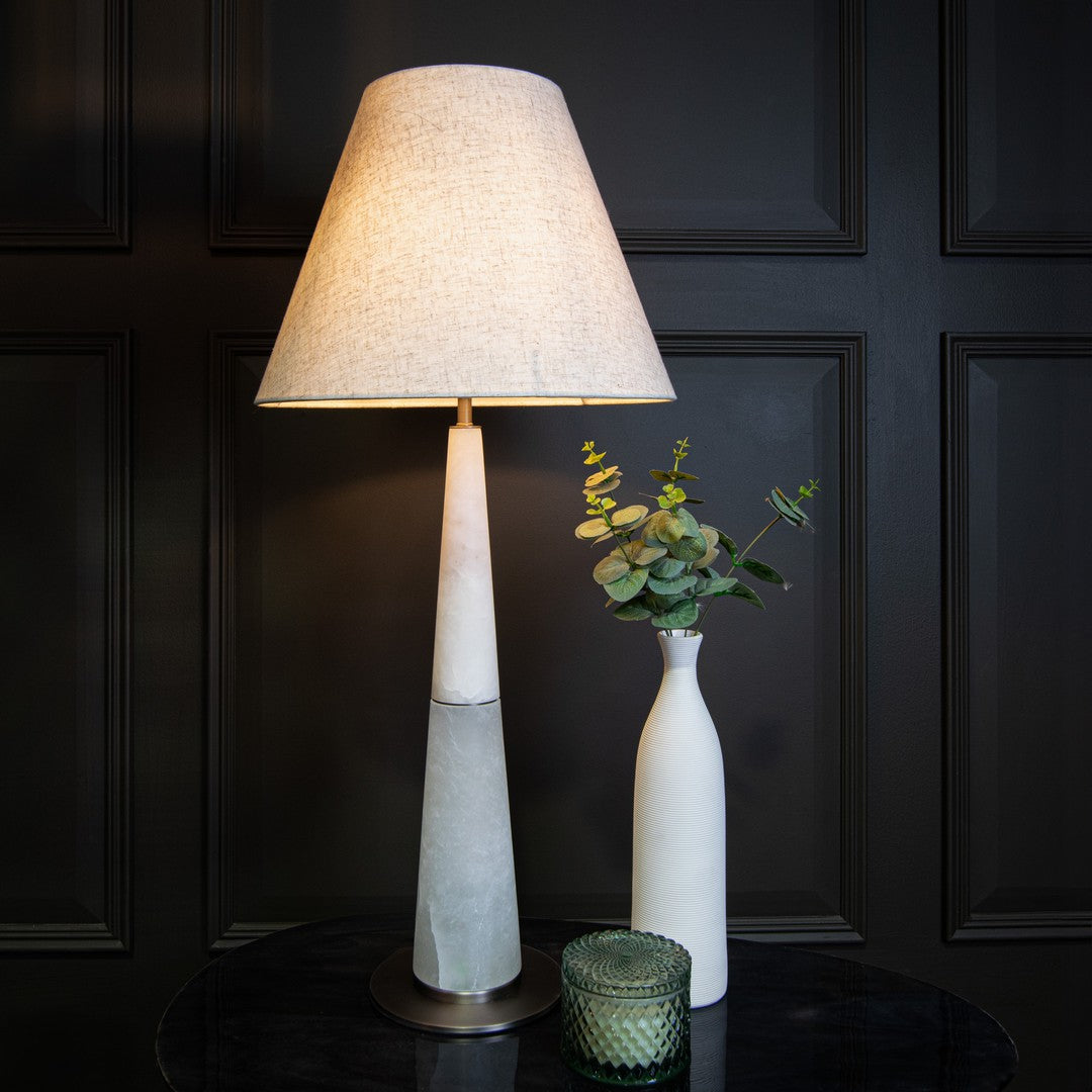Isabella Table Lamp in polished nickel — front view
