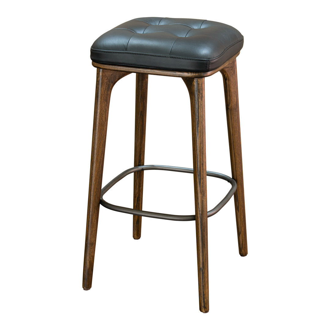 Issac Stool in stained black — alternative angle