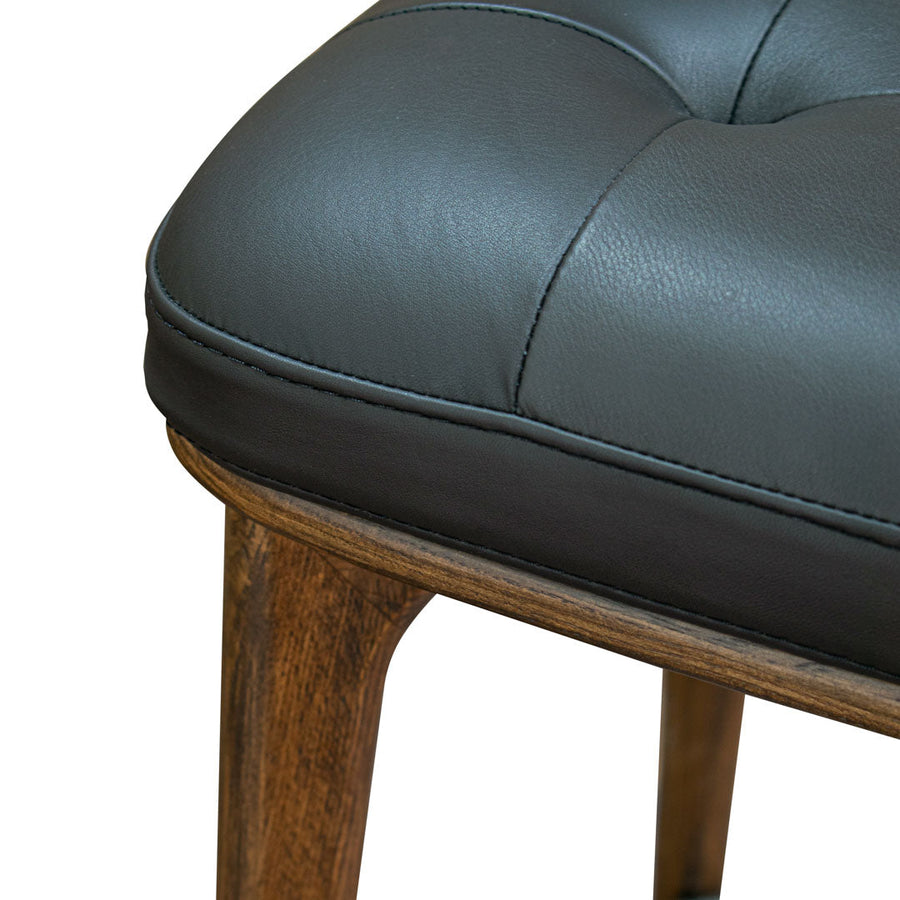 Issac Stool in stained black — detail