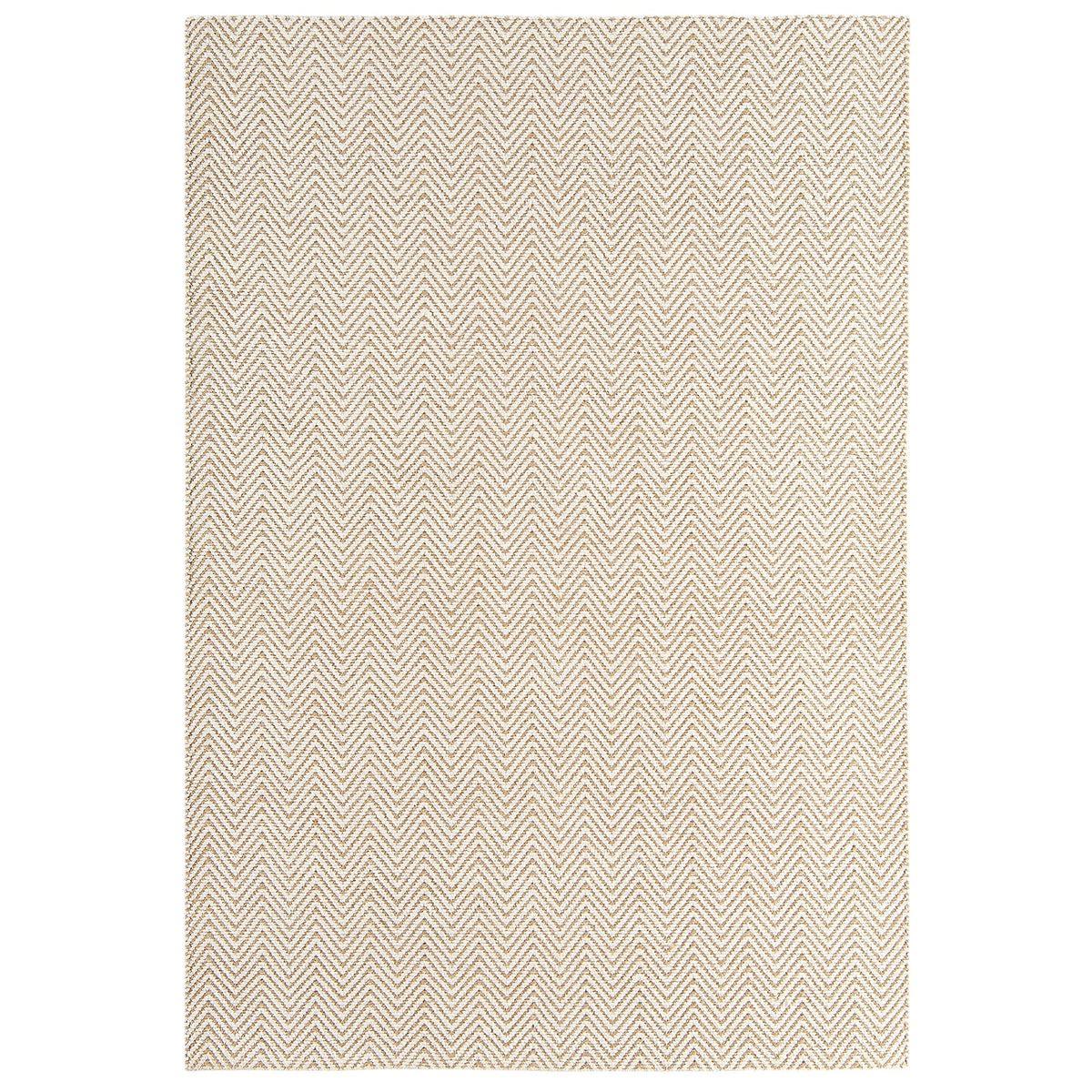 Ives Natural cotton and jute flatweave rug on a white background