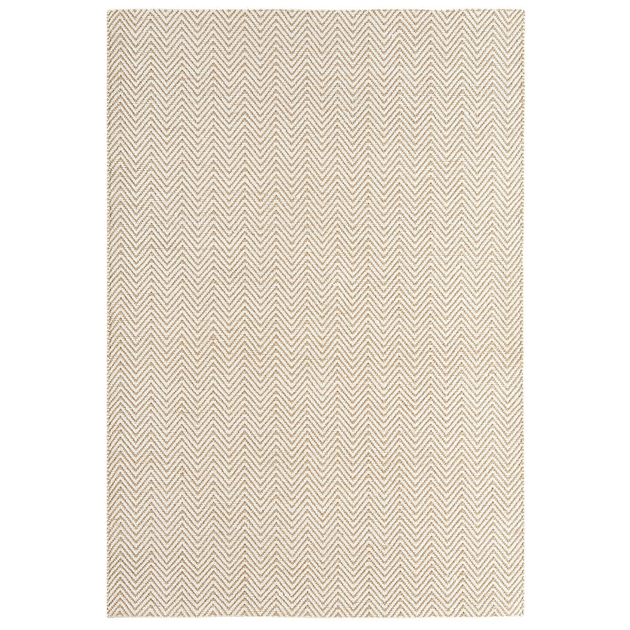 Ives Natural cotton and jute flatweave rug on a white background