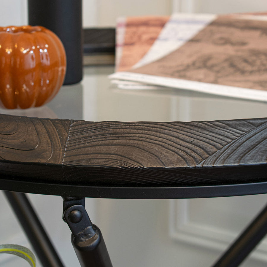 Jemima Pair of Side Tables in painted black — detail