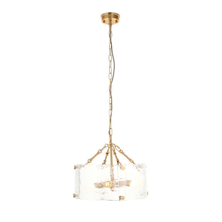Keller 4 Pendant Light Brushed Aged Brass