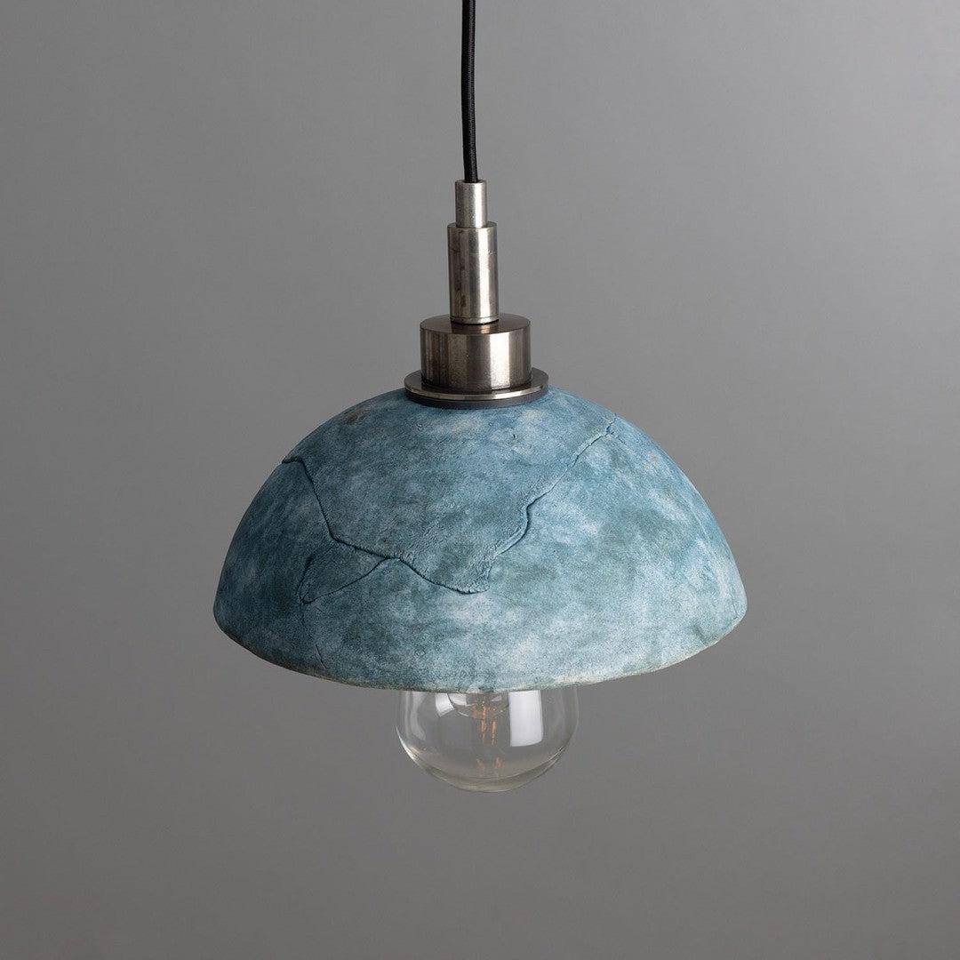 Kingii Ceramic Dome Bathroom Pendant Light - Blue Earth - Mullan Lighting