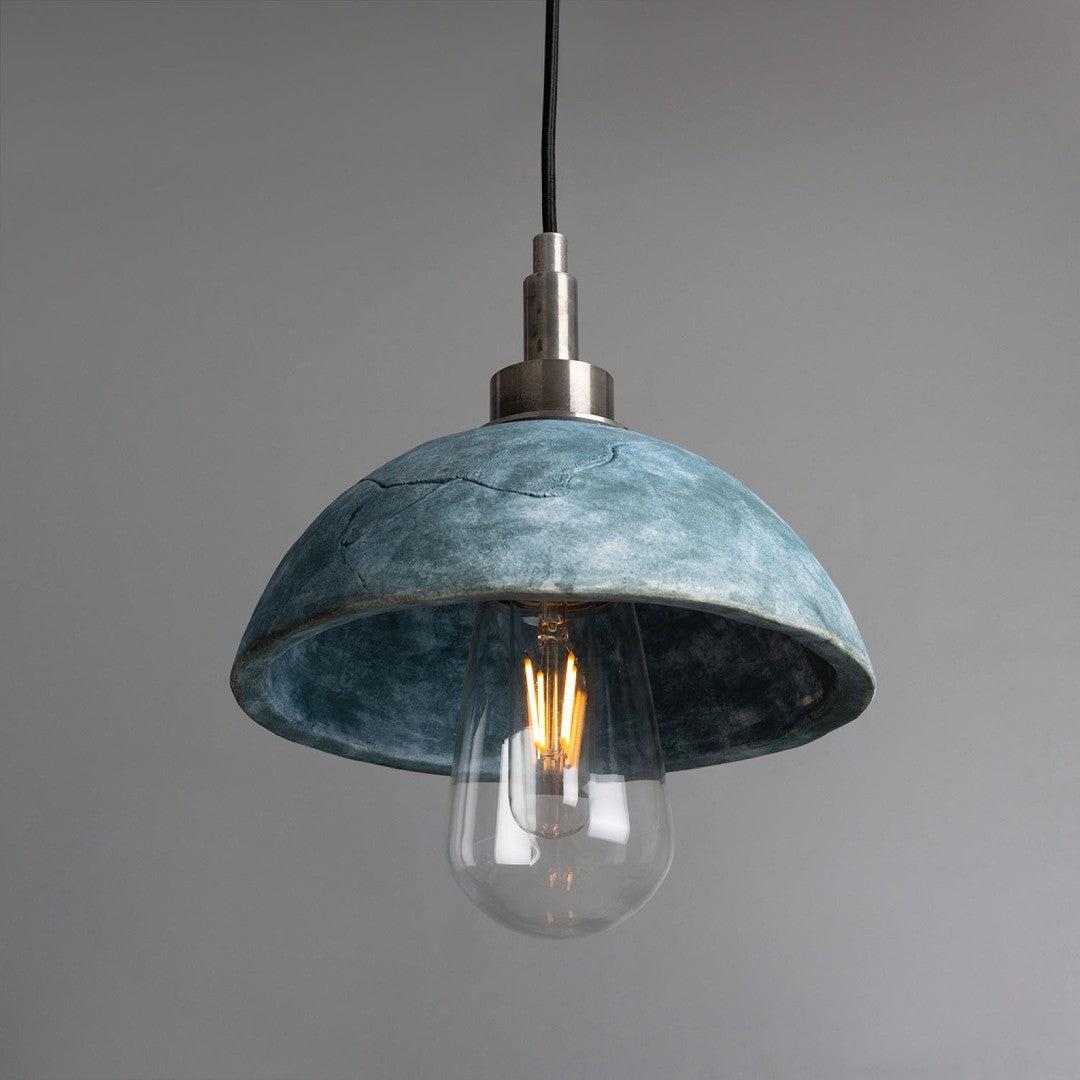 Kingii Ceramic Dome Bathroom Pendant Light - Blue Earth - Mullan Lighting