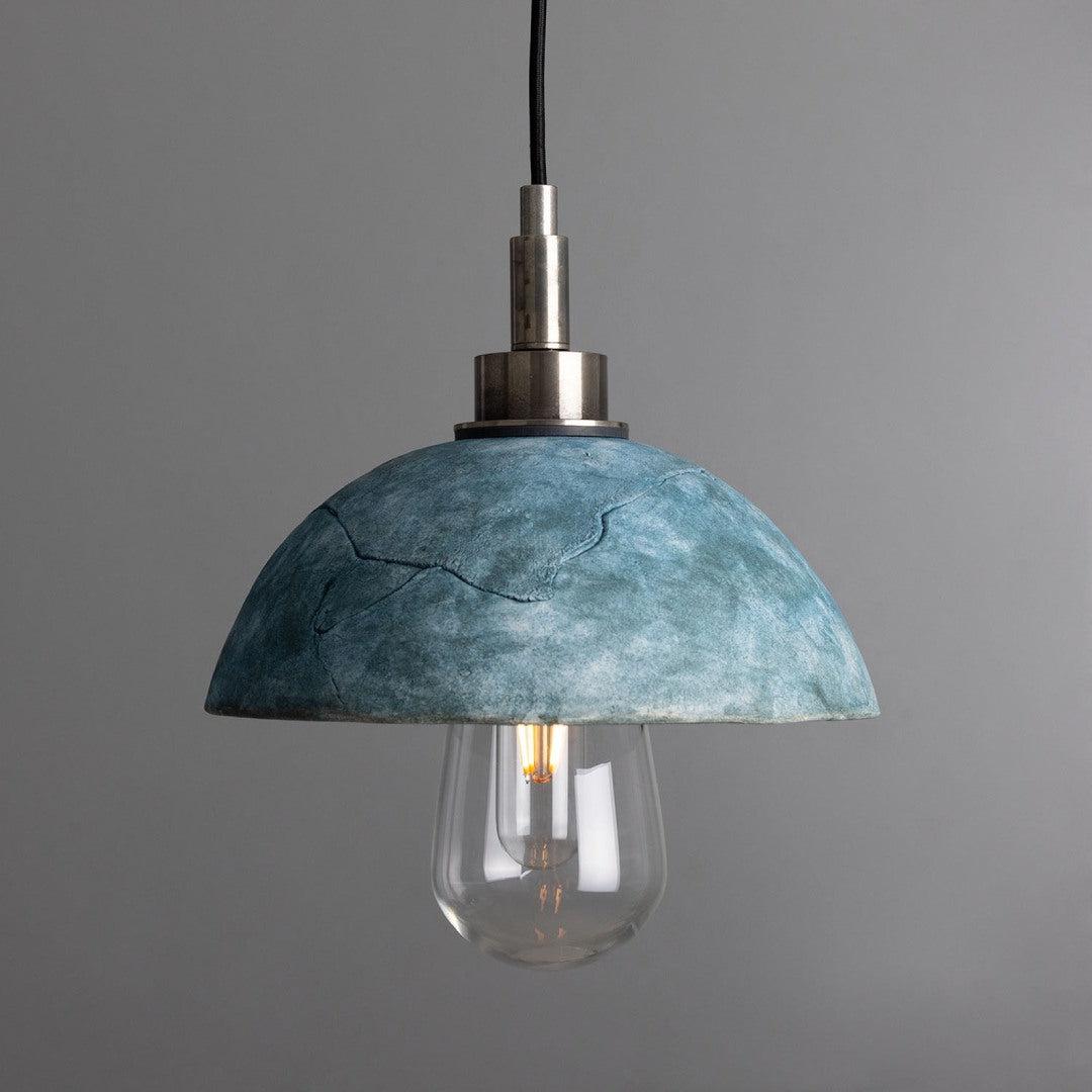 Kingii Ceramic Dome Bathroom Pendant Light - Blue Earth - Mullan Lighting