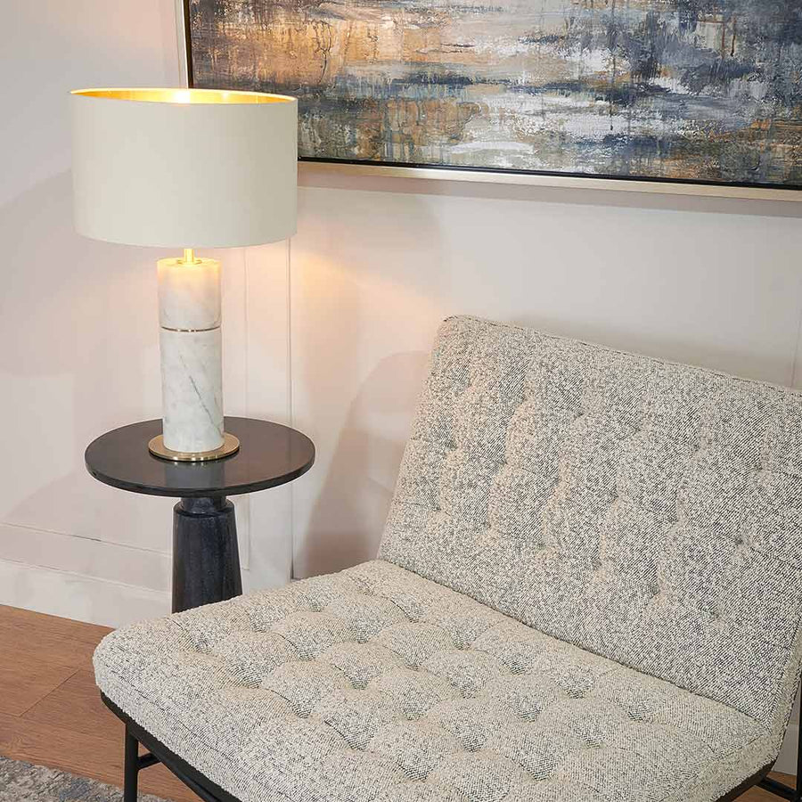 Libourne Chair in painted black and natural — detail