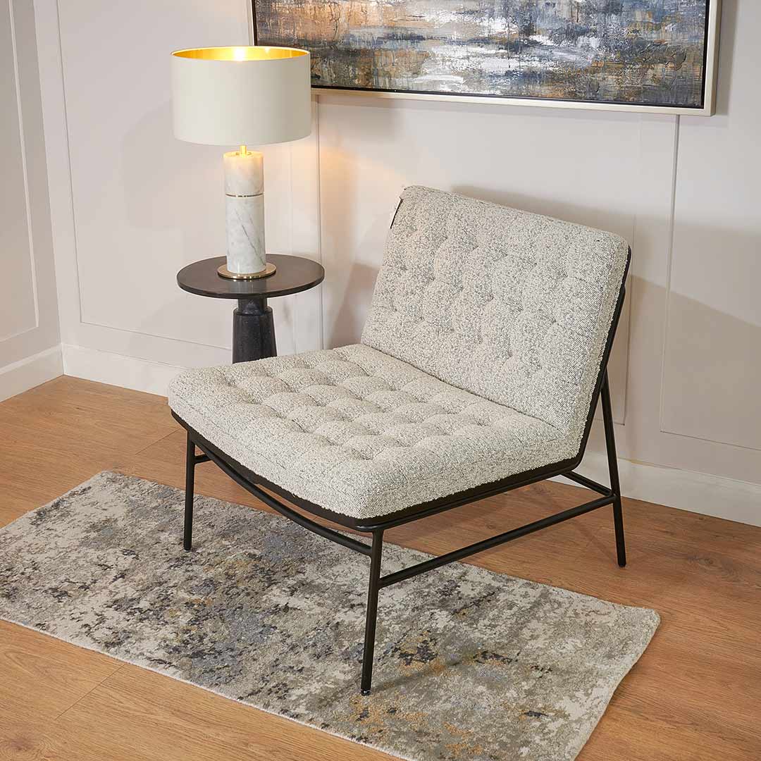 Libourne Chair in painted black and natural — alternative angle