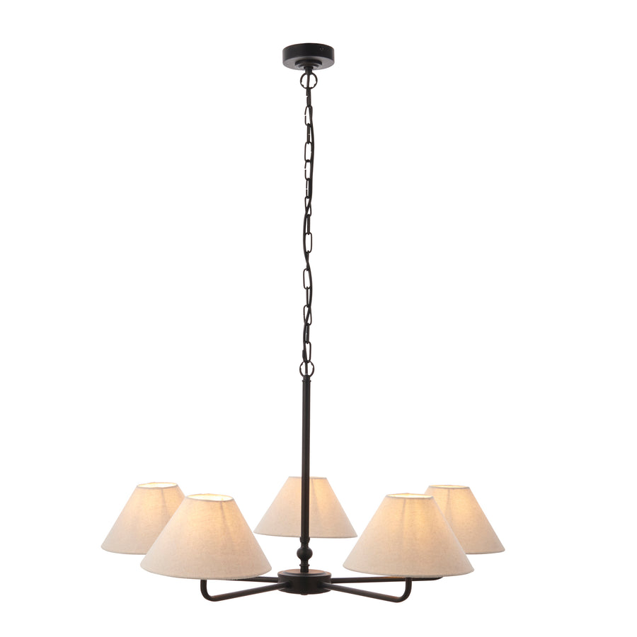 Lille 5 Pendant Light Matt Black