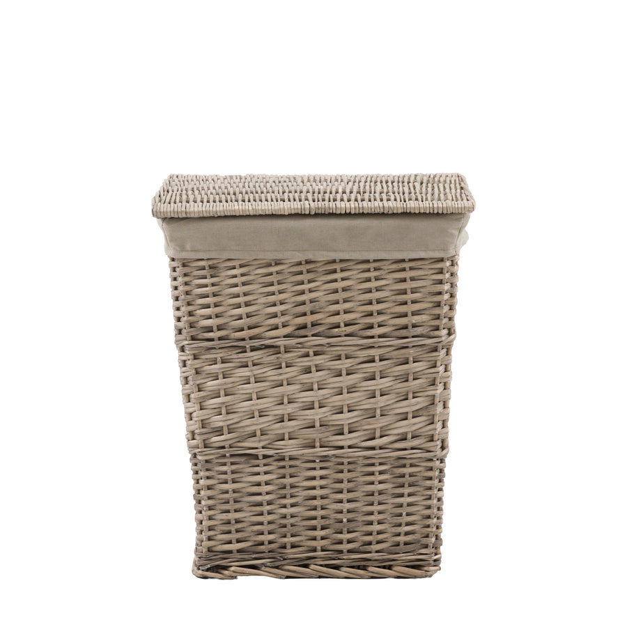Lina Lined Laundry Basket Grey