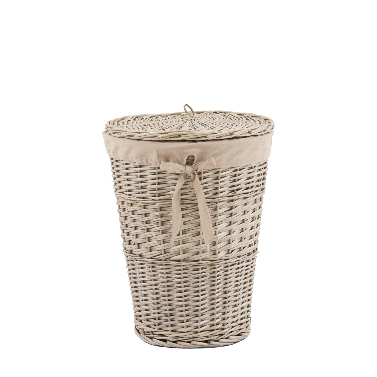 Lina Lined Laundry Basket Natural