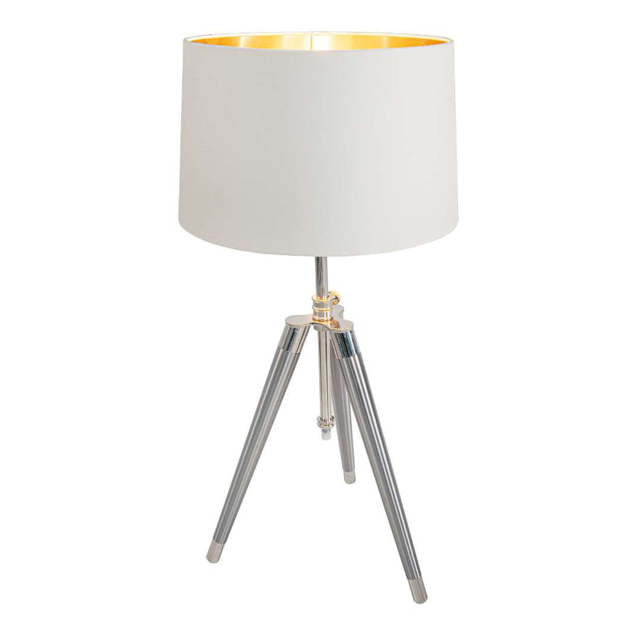 Lorca Tripod Table Lamp - Base Only in brushed nickel — detail