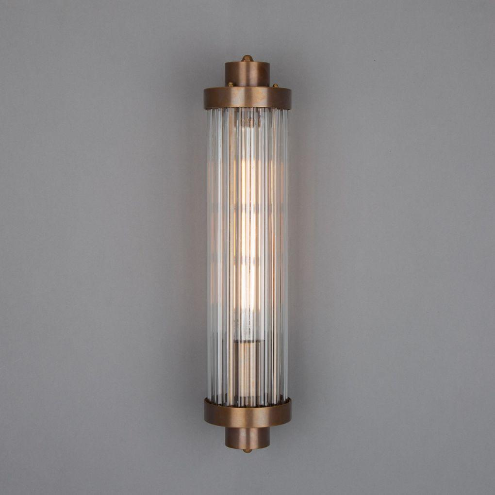 Louise Vintage Rippled Glass Bathroom Wall Light - Mullan Lighting
