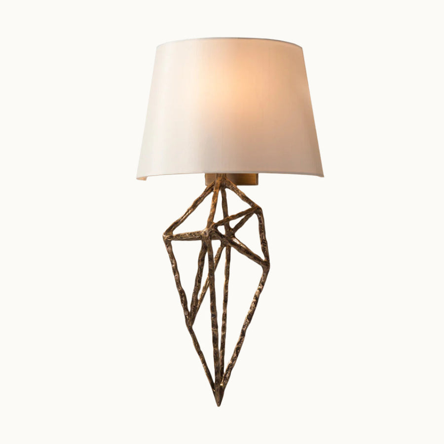 Lyra Wall Lamp in antique brass — alternative angle