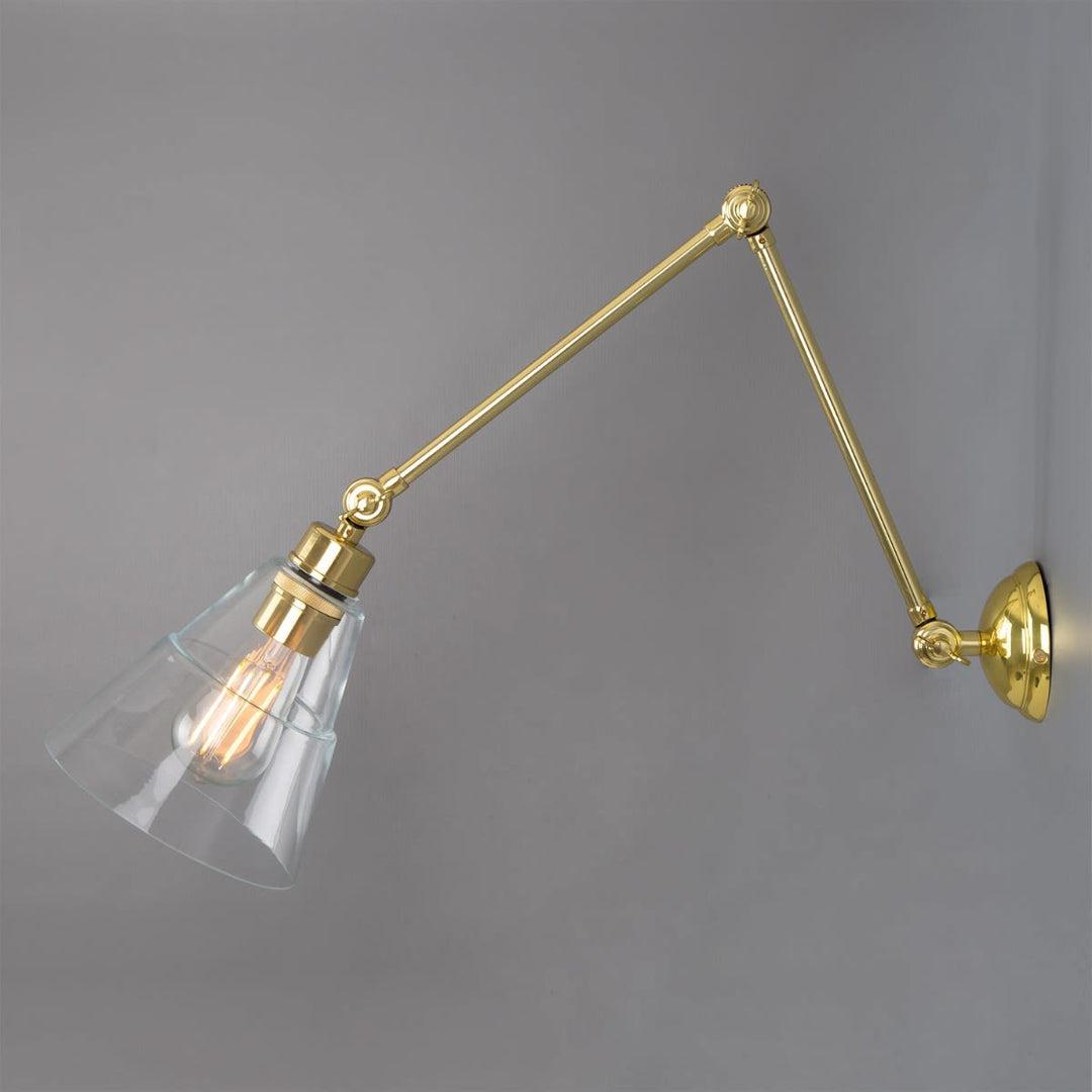 Lyx Adjustable Arm Wall Light - Polished Brass - Mullan Lighting
