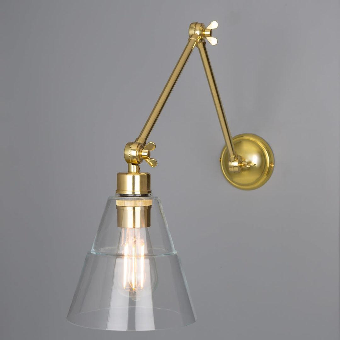 Lyx Adjustable Arm Wall Light - Polished Brass - Mullan Lighting