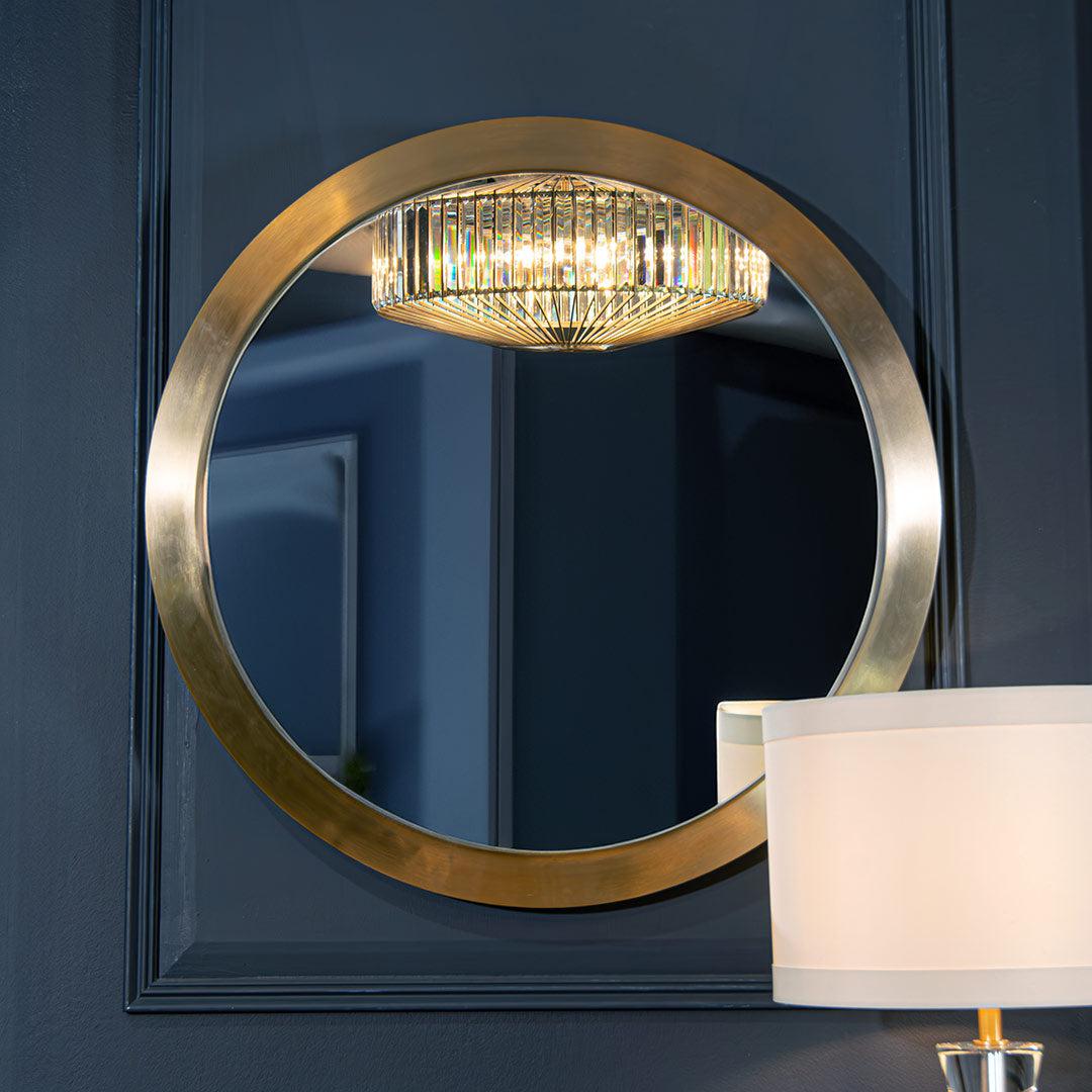 Macon Mirror in painted gunmetal — alternative angle