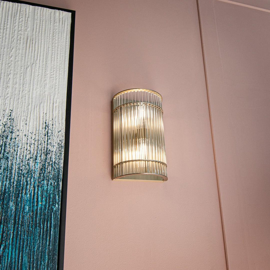 Macy IP65 Wall Light in champagne — alternative angle