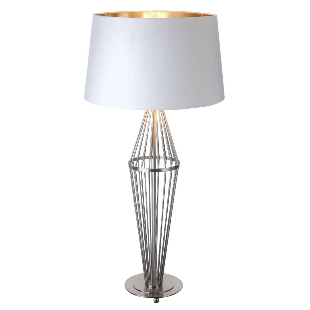 Macy Nickel Table Lamp - Base Only