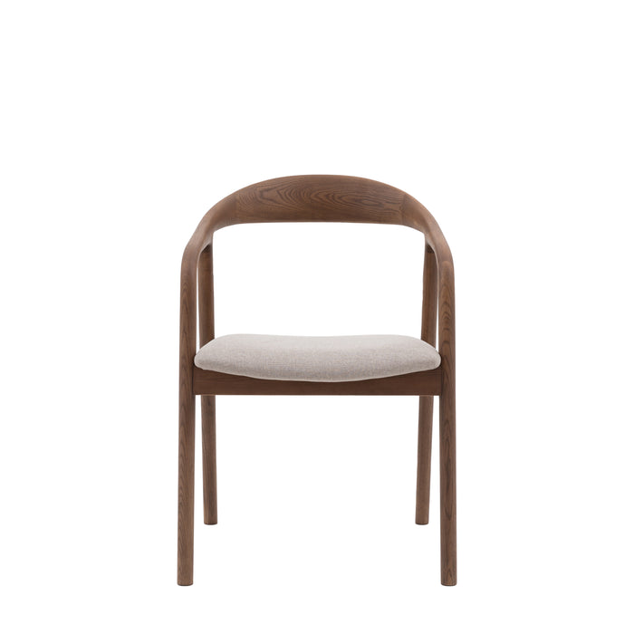 Madrid Upholstered Dining Chair Walnut 2pk
