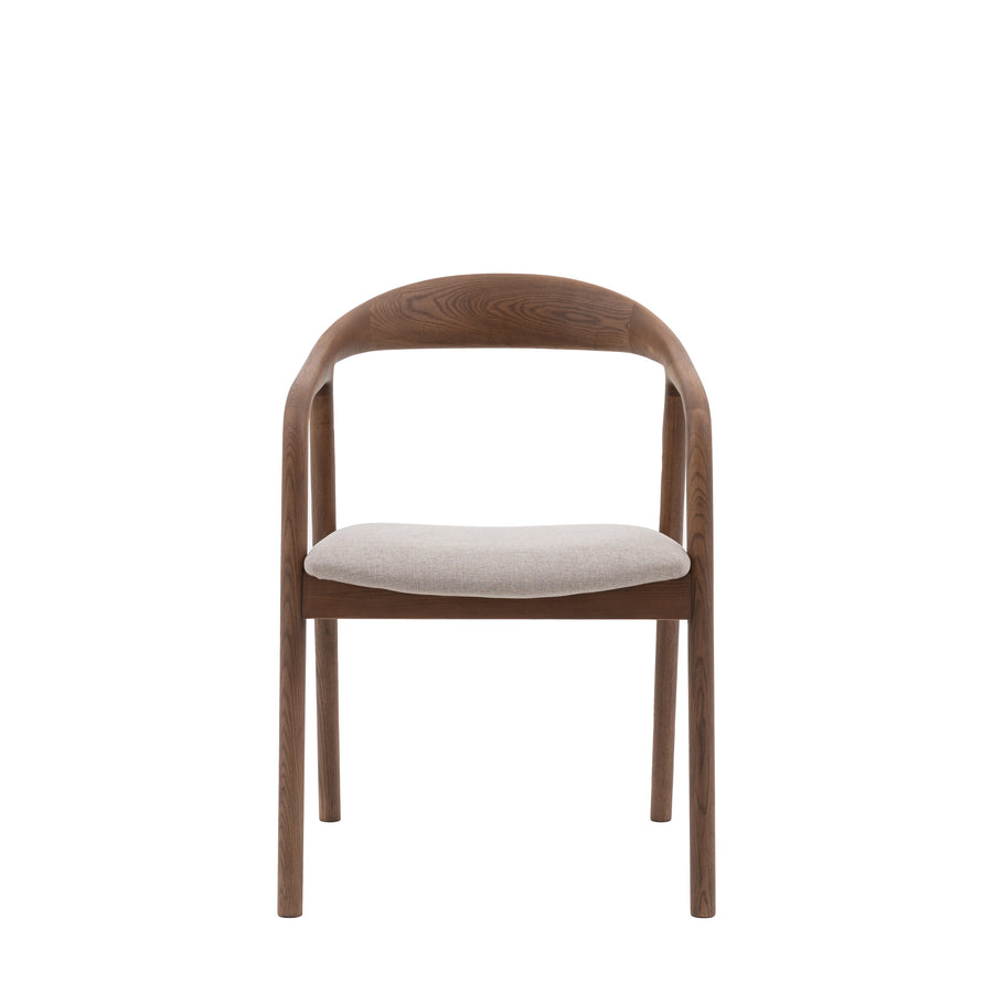 Madrid Upholstered Dining Chair Walnut 2pk
