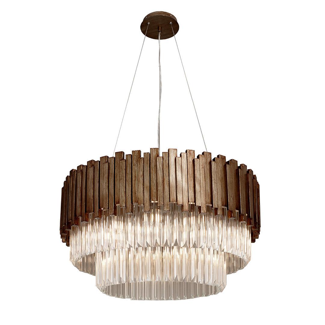 Maive Chandelier in gold — front view