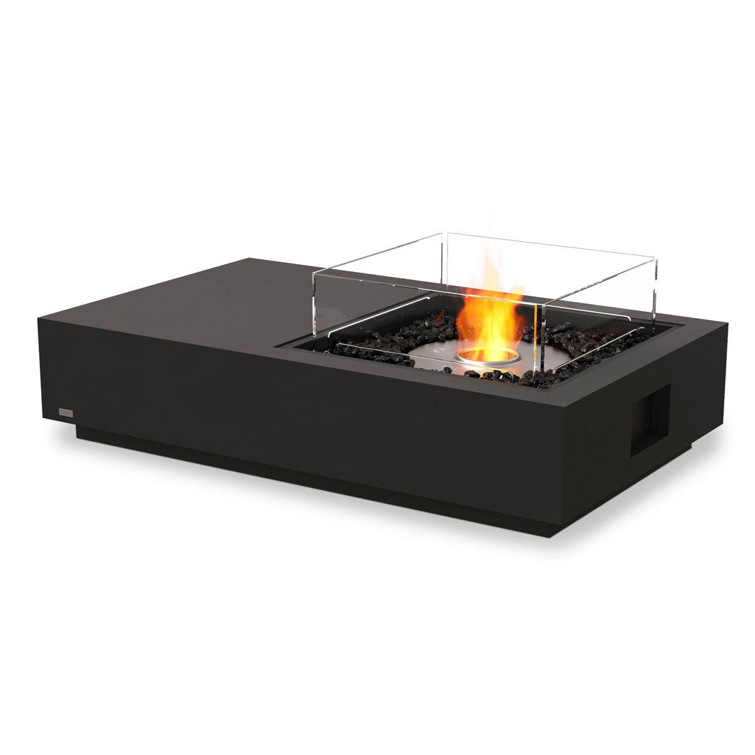 Manhattan Bioethanol Fire Pit Table - Graphite - EcoSmart Fire