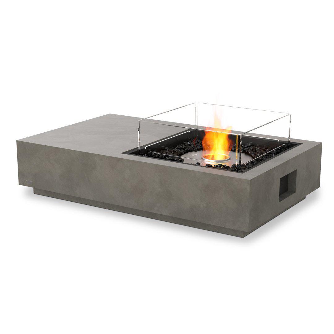 Manhattan Bioethanol Fire Pit Table - Natural - EcoSmart Fire