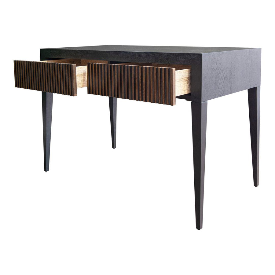 Marans Desk in painted black and chocolate — detail