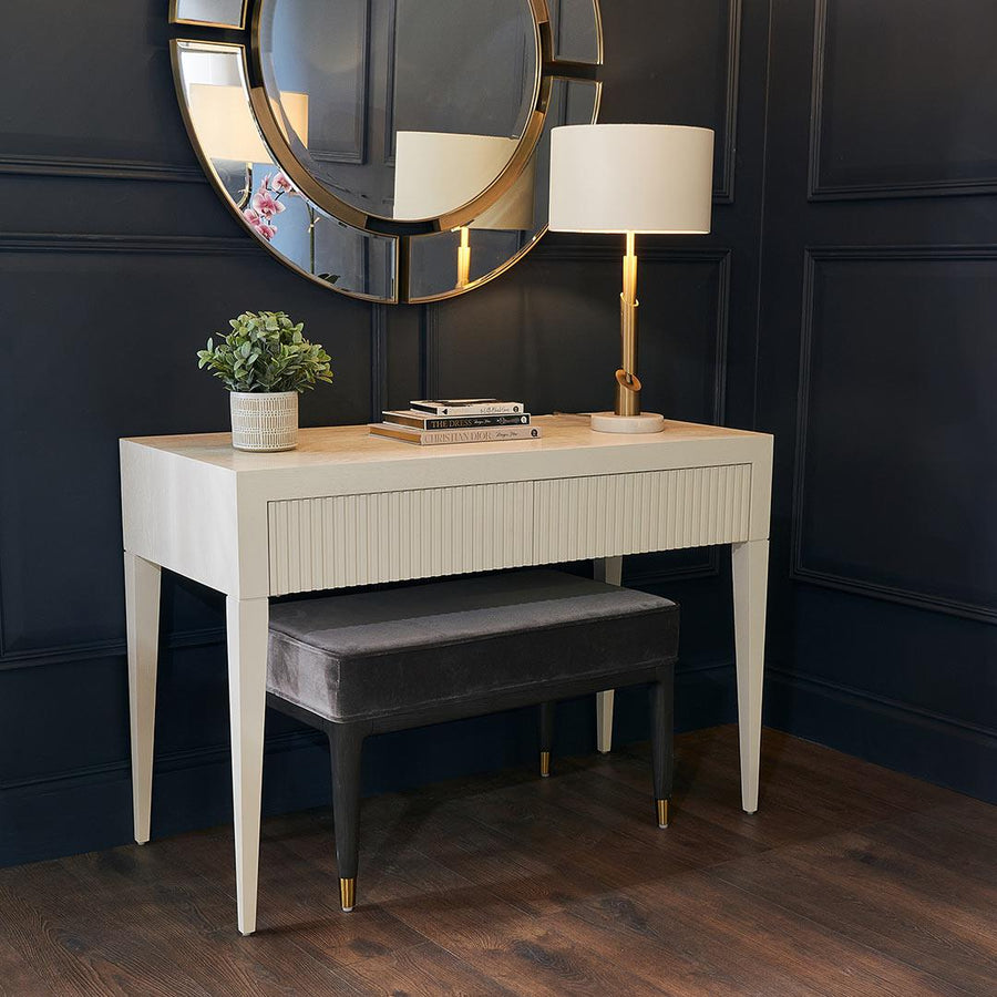 Marans Dressing Table in painted white — detail