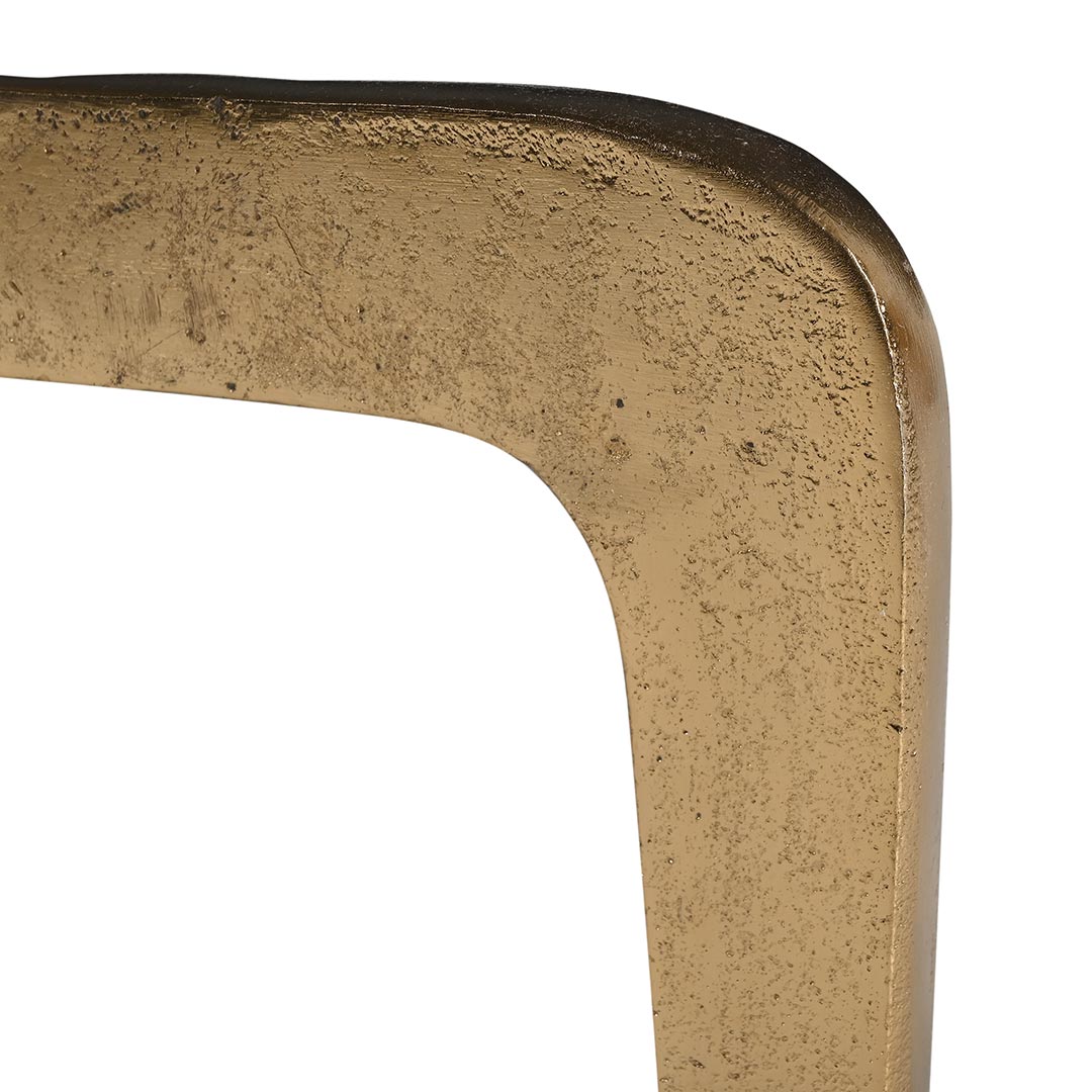 Meuse Side Table in distressed black and gold — alternative angle