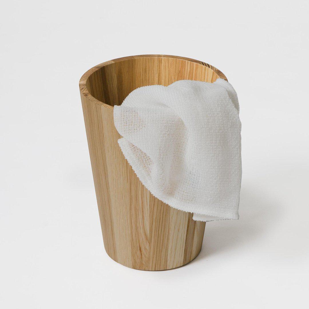 Mezza Round Bin - Natural Oak