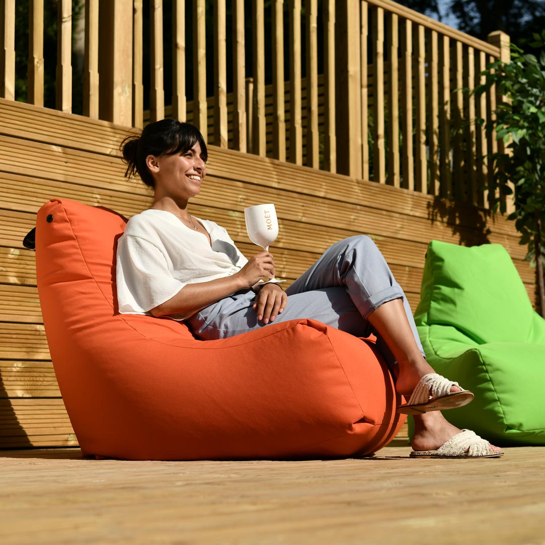 Mighty B-Bag - Outdoor Bean Bag Chair - Silver Grey