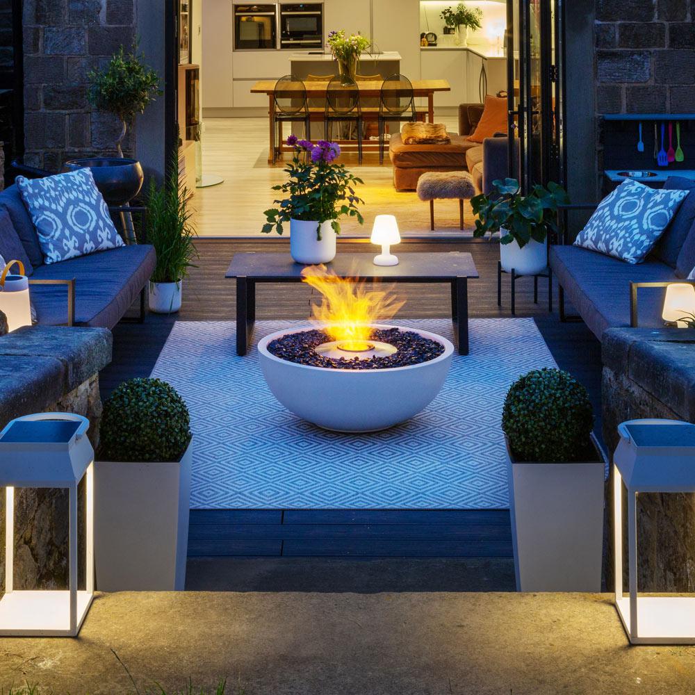 Mix 850 Bioethanol Fire Pit - Bone - EcoSmart Fire