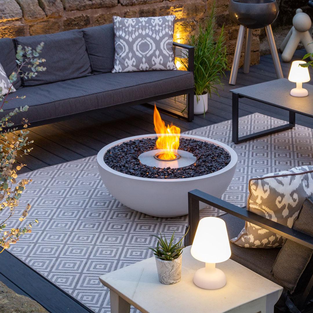 Mix 850 Bioethanol Fire Pit - Bone - EcoSmart Fire