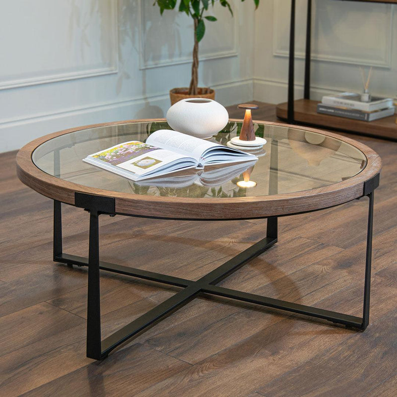 Morley Coffee Table in natural walnut — alternative angle