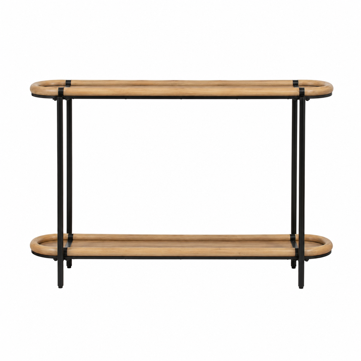 Morley Console Table in natural rust — front view