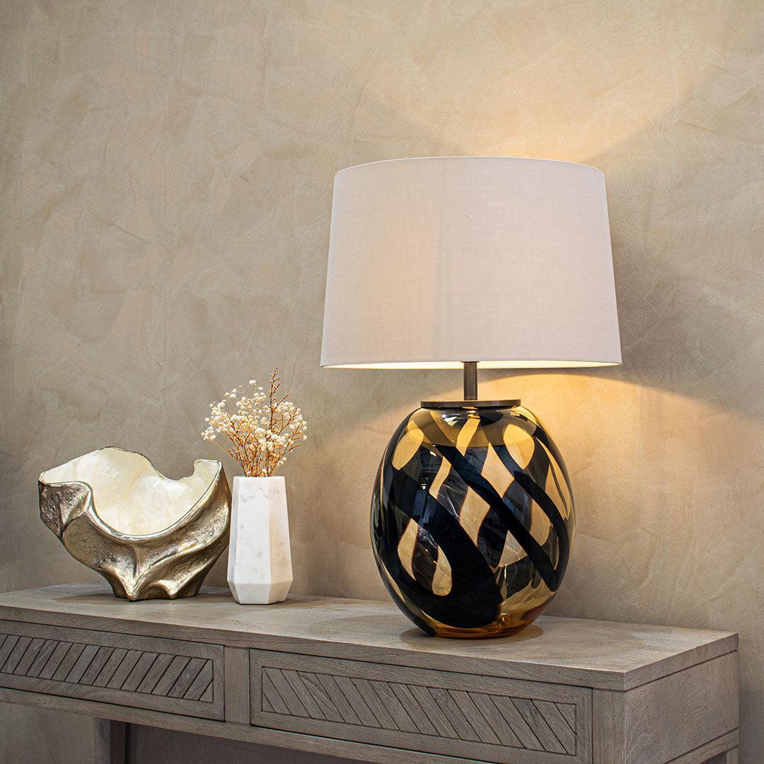 Morten Amber Table Lamp